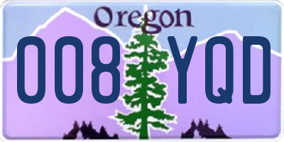 OR license plate 008YQD