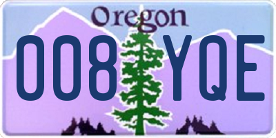 OR license plate 008YQE