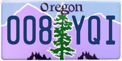 OR license plate 008YQI