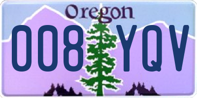 OR license plate 008YQV