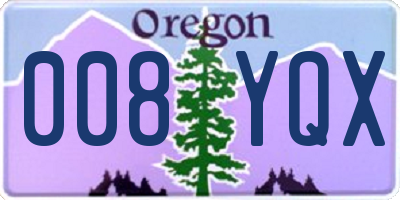 OR license plate 008YQX