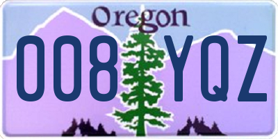 OR license plate 008YQZ