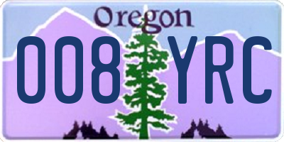 OR license plate 008YRC