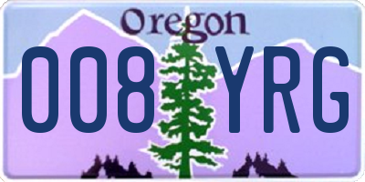 OR license plate 008YRG