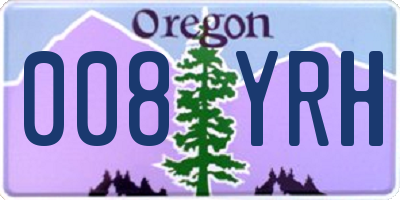 OR license plate 008YRH