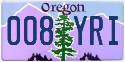 OR license plate 008YRI
