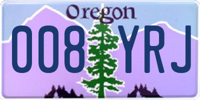OR license plate 008YRJ