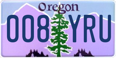 OR license plate 008YRU