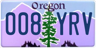 OR license plate 008YRV
