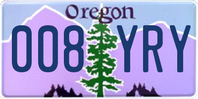 OR license plate 008YRY