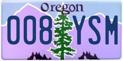 OR license plate 008YSM