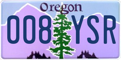 OR license plate 008YSR