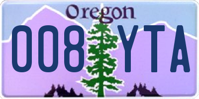 OR license plate 008YTA