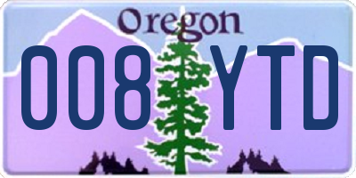 OR license plate 008YTD