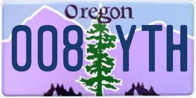 OR license plate 008YTH