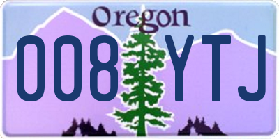 OR license plate 008YTJ