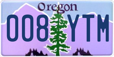 OR license plate 008YTM