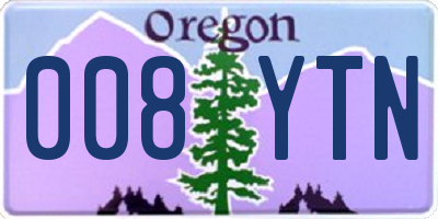 OR license plate 008YTN