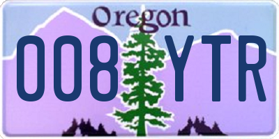 OR license plate 008YTR