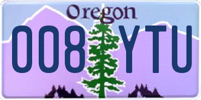 OR license plate 008YTU