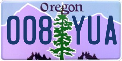 OR license plate 008YUA