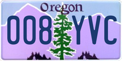 OR license plate 008YVC