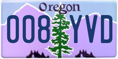 OR license plate 008YVD