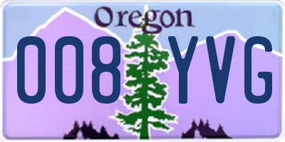 OR license plate 008YVG