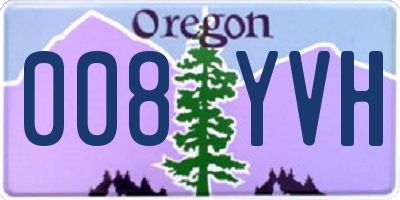 OR license plate 008YVH