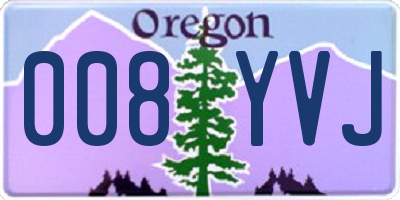 OR license plate 008YVJ