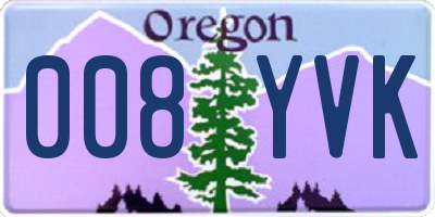 OR license plate 008YVK