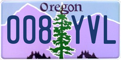 OR license plate 008YVL