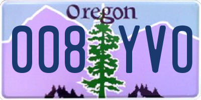 OR license plate 008YVO