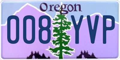 OR license plate 008YVP
