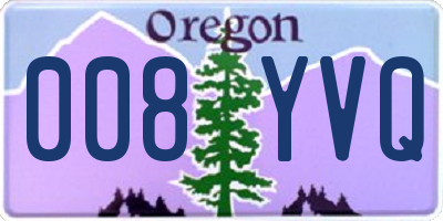 OR license plate 008YVQ
