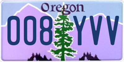 OR license plate 008YVV