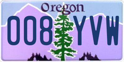 OR license plate 008YVW
