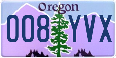 OR license plate 008YVX