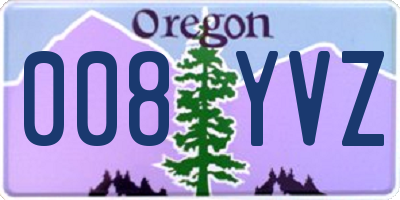 OR license plate 008YVZ
