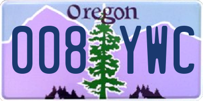 OR license plate 008YWC