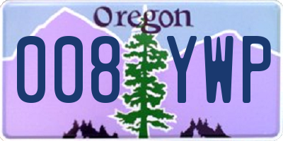OR license plate 008YWP