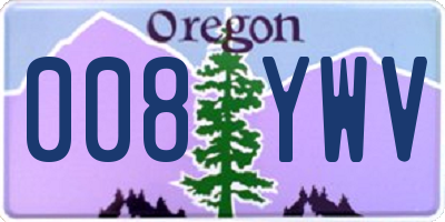 OR license plate 008YWV