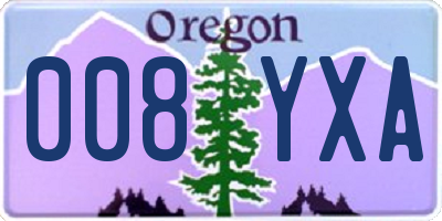 OR license plate 008YXA