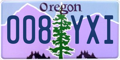 OR license plate 008YXI