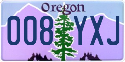 OR license plate 008YXJ
