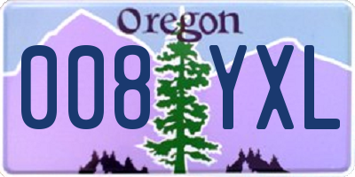 OR license plate 008YXL