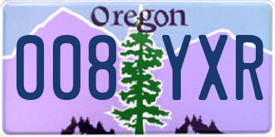 OR license plate 008YXR