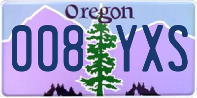 OR license plate 008YXS