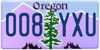 OR license plate 008YXU