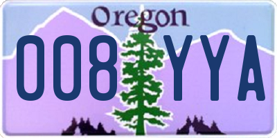 OR license plate 008YYA